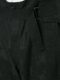 belted waist cropped trousers