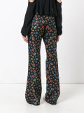 flower power flared trousers