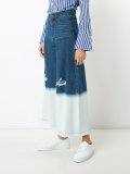 wide-legged ripped cropped jeans