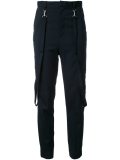 eyelet detail high-waisted trousers