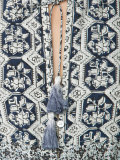 geometric print flared dress