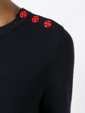 buttoned shoulder jumper