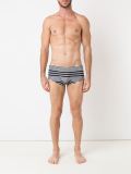 striped swimming trunks