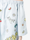 printed off-shoulder dress
