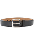 square buckle grained belt