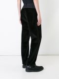 faux fur track pants