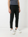zip detail tailored trousers
