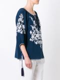 tassel detail embroidered blouse