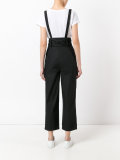 braces detail cropped trousers