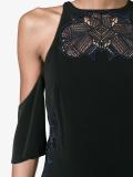 embroidered cold-shoulder dress