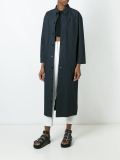 contrast button down oversized coat
