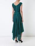striped tie front dress