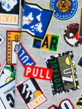 travel tag print sweatshirt 