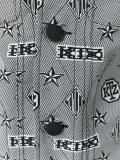 monogram print shirt jacket