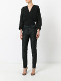 tapered jacquard trousers