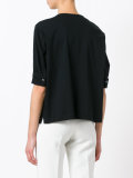 off centre keyhole detail T-shirt