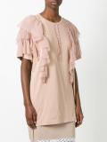 ruffle trim long T-shirt