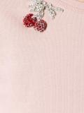 embellished cherry sweatshirt