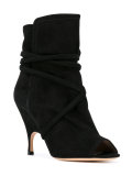 open toe ankle boots