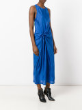 tied draped front dress