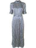 striped midi shirt dress