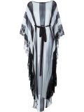lace application striped kaftan