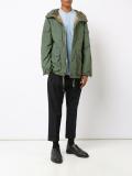 zipped hooded jacket