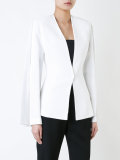 pleated sleeve blazer