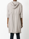 hooded zipped coat