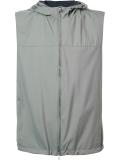 hooded zipped gilet