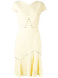 pleated hem dress