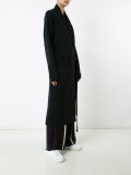 zig-zag print belted cardi-coat