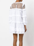 mesh overlay ruffle dress