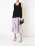 contrasting lapel top