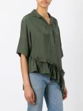 asymmetric ruffled blouse