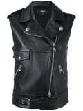 leather gilet 