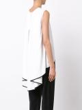 cascading tail sleeveless blouse
