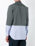 striped panelled shirt