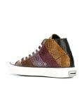 paneled hi-top sneakers