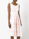 pleated flared dress
