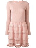 tulle detail knit dress