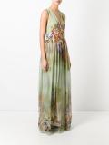 shells patch flared gown