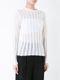 loose fit striped knit top