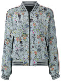 skeleton print bomber jacket