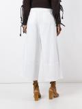 wide leg cropped trousers