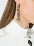 hanging embossed stone earrings