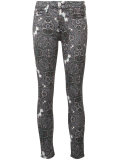 abstract print skinny jeans
