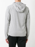 contrast-panel hooded sweatshirt