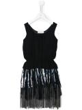 sequin & chain fringed dress