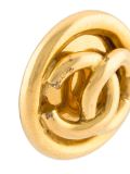 round logo clip-on earrings